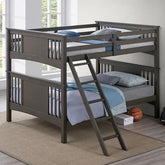 Spring Creek Full/Full Bunk Bed Model Fm-Bk602Ff-Gy-Bed By Furniture Of America